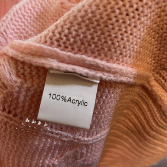 Suéter Light Pink Cable Knit Hooded Cardigan – XL - Picture 5 of 5
